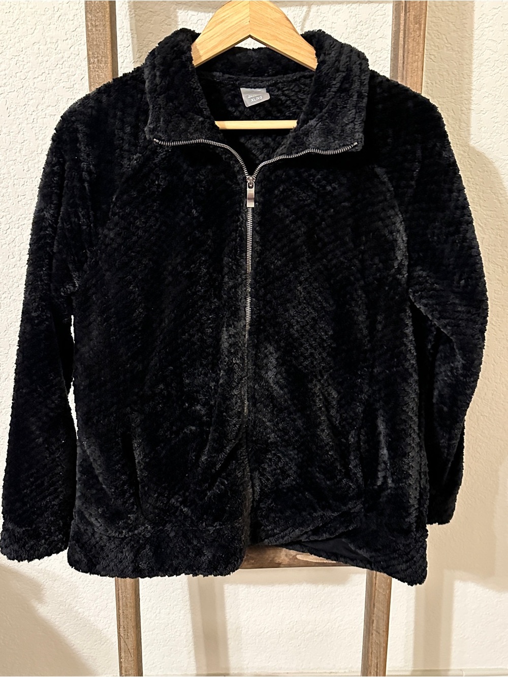 ZeroXposur Black Plush Zip Jacket